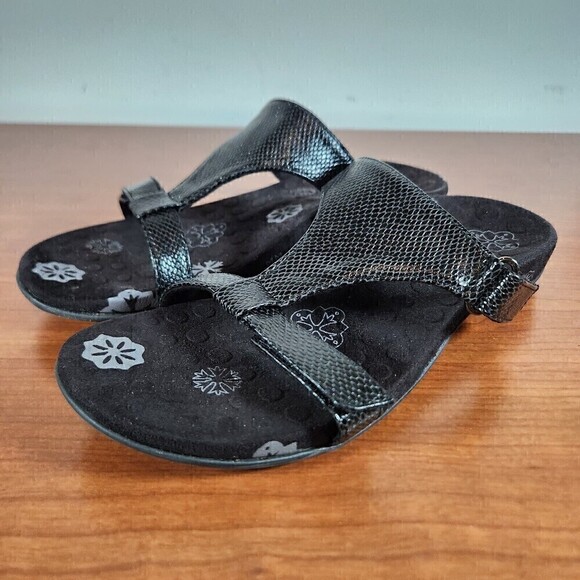 Orthaheel Molly Orthotic Slide Sandals Womens Size 11 EUR 42 Black - Picture 2 of 11